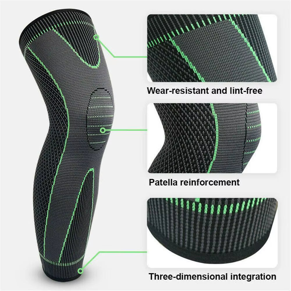 1Pc Knee Support Brace Compression Long Full Legs Sleeve Arthritis Running Gym Sport Knee Pads